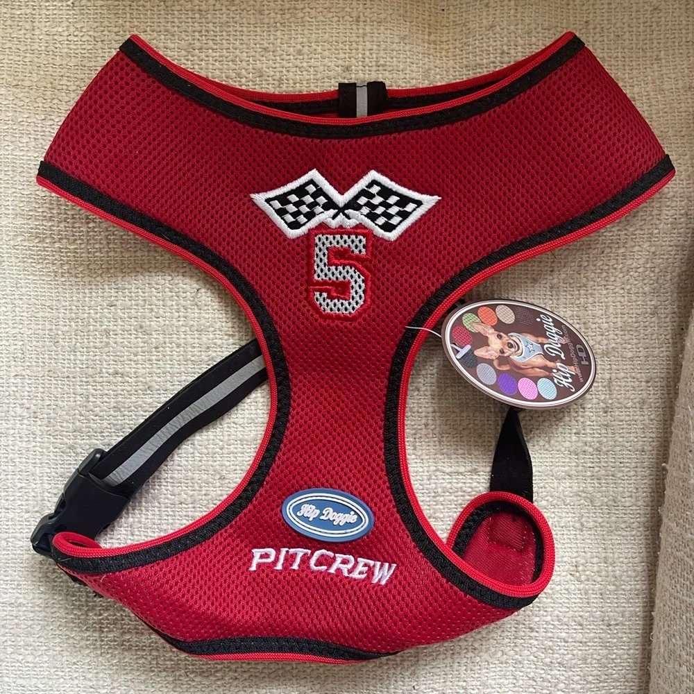Hip Doggie Racing Team Pit Crew Dog Harness NWT Size XL